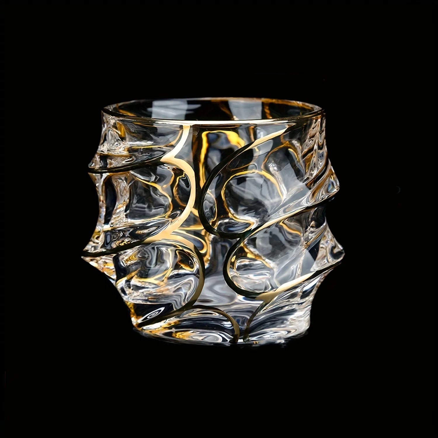 Golden line whiskey glass tumbler by ๐๐ ๐๐๐ ๐น๐๐๐๐ ๐ป๐๐๐๐ ๐๏ฟฝ