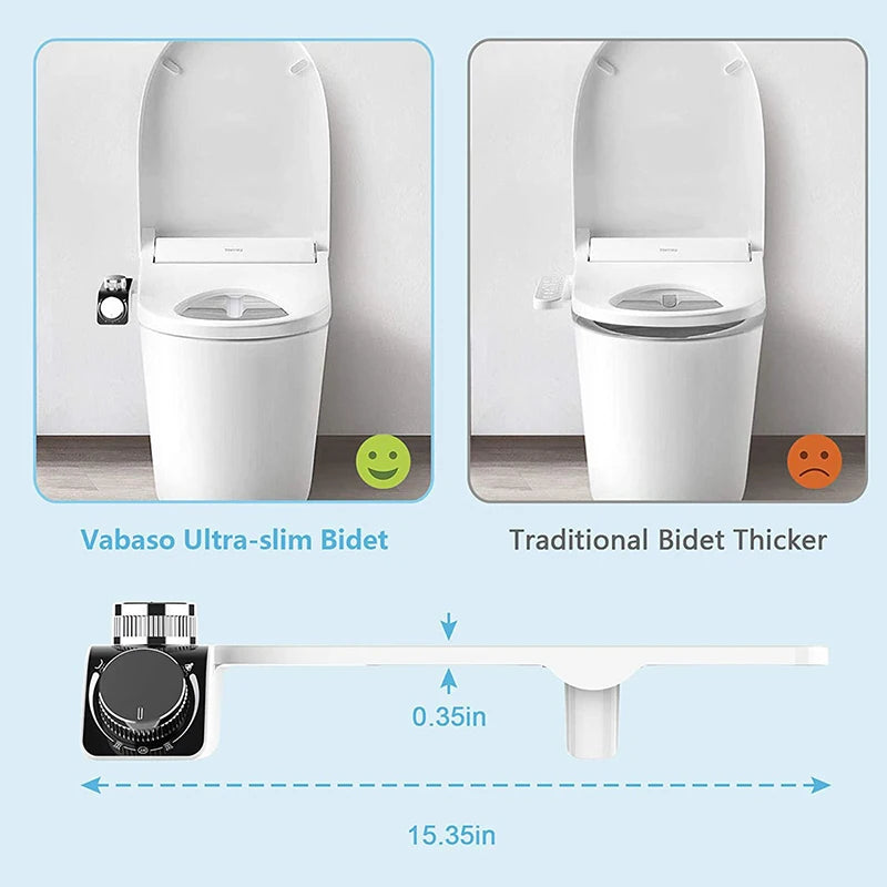Mc The Black Diamond bidet sprayer attached to a bathroom sink, showcasing sleek design and handheld bathroom accessories.