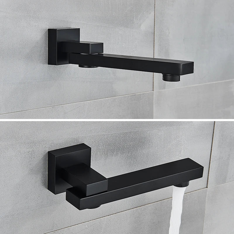 Matte black Rozin thermostatic shower faucet with concealed installation and large rainfall showerhead, from šš ššš š¹šššš š»šļæ½