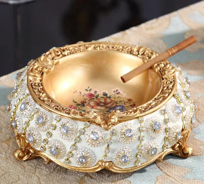 European Resin Diamond Fruit Plate decorative bowl by MC THE BLACK DIAMOND, featuring dried fruit and candy in a stylish home ornament.