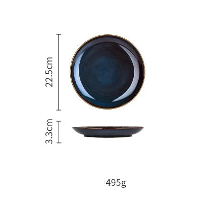 Deep blue ceramic dinnerware set by ๐๐ ๐๐๐ ๐น๐๐๐๐ ๐ป๐๐๐๐ ๐๏ฟฝ