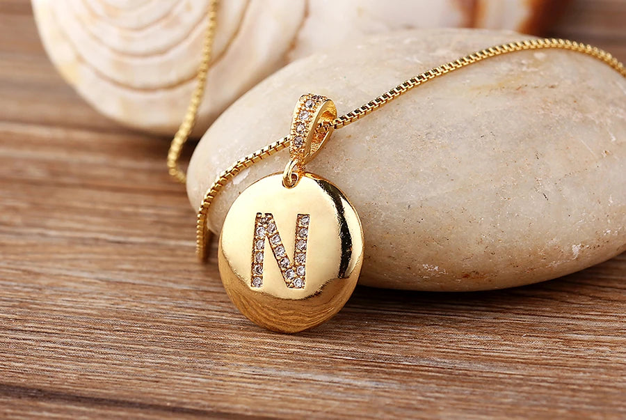 Nidin initial letter necklace by 𝕄𝕔 𝕋𝕙𝕖 𝔹𝕝𝕒𝕔𝕜 𝔻𝕚𝕒𝕞𝕠𝕟�