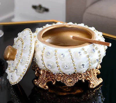 European Resin Diamond Fruit Plate by MC THE BLACK DIAMOND, decorative bowl with dried fruit and candy for home living room decor.