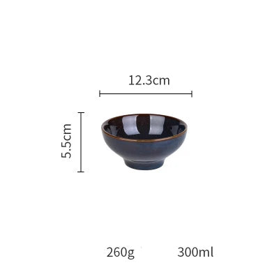 Deep blue ceramic dinnerware set by ๐๐ ๐๐๐ ๐น๐๐๐๐ ๐ป๐๐๐๐ ๐๏ฟฝ