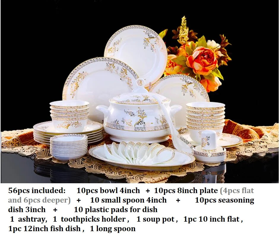 Set of 56-piece kitchen dinnerware set by ๐๐ ๐๐๐ ๐น๐๐๐๐ ๐ป๐๐๐๐ ๏ฟฝ
