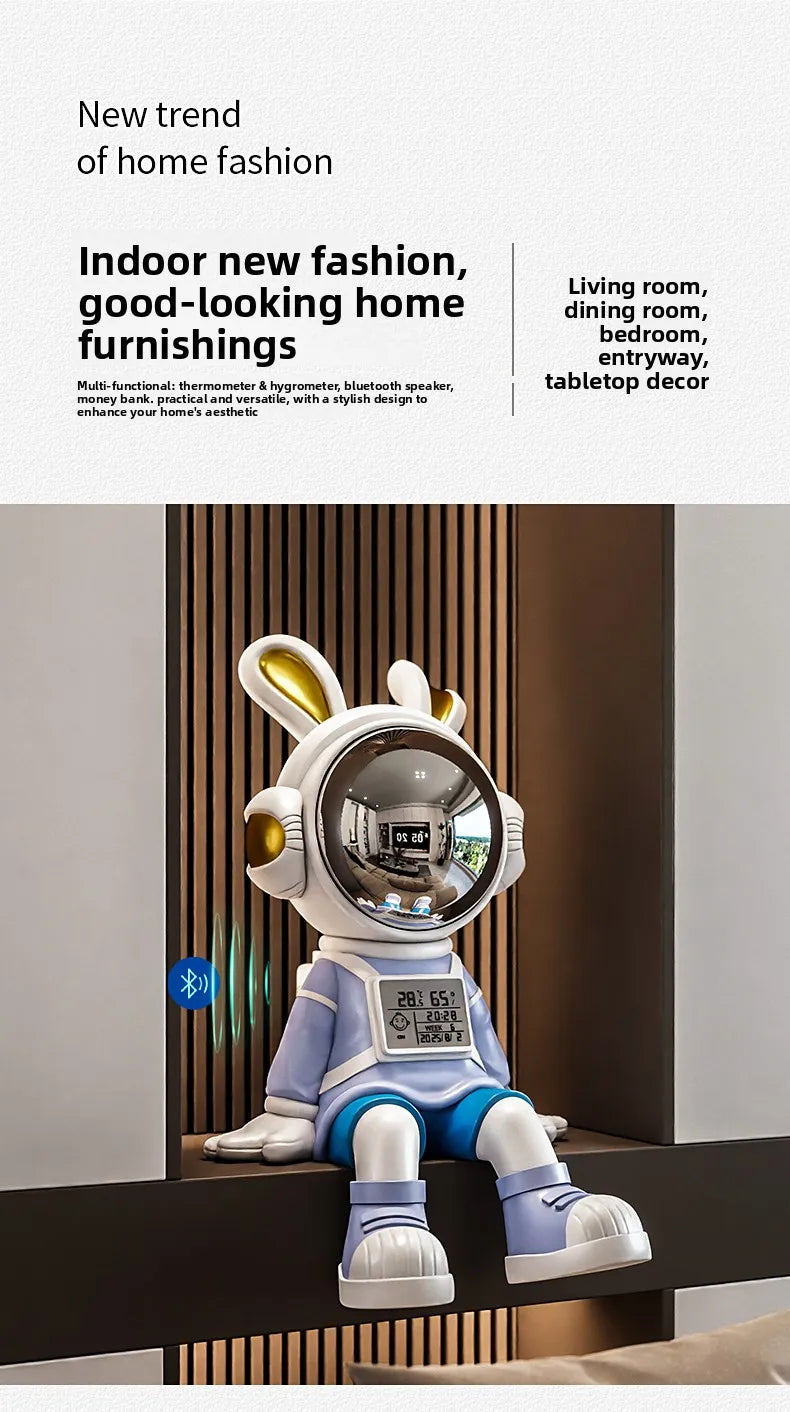 Astronaut Rabbit Sitting Desk Decoration Nordic Luxury Living Room Entrance TV Cabinet Decorative Figurines Housewarming Gift - ๐๐ฎ ๐๐๐ ๐น๐๐๐๐ ๐ป๐๐๐๐ ๐๐