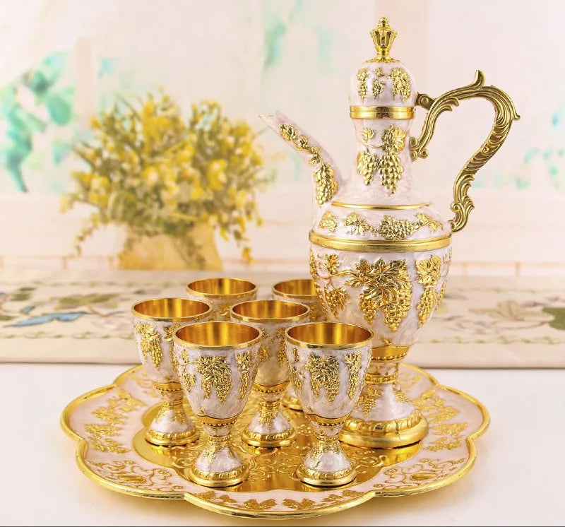 European Retro Palace wine set by 𝕄𝕔 𝕋𝕙𝕖 𝔹𝕝𝕒𝕔𝕜 𝔻𝕚𝕒𝕞𝕠𝕟�