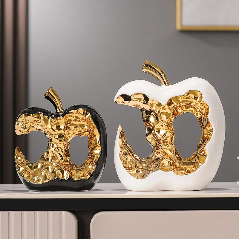 Light Luxury Home Decor Ceramic Apple Ornament Modern Living Room TV Cabinet Wine Cabinet High-end Art Decorative Figurines Gift - ๐๐ฎ ๐๐๐ ๐น๐๐๐๐ ๐ป๐๐๐๐ ๐๐