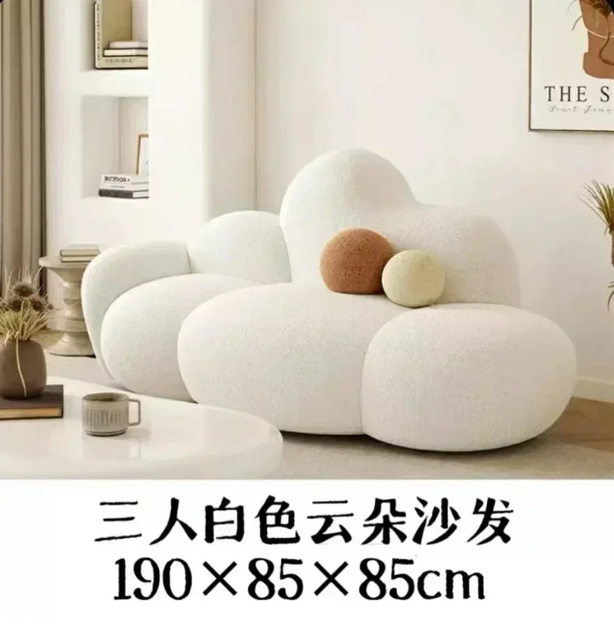 White MC THE BLACK DIAMOND living room sofa with plush cushions and a relaxing lounge design, suitable for indoor and outdoor use.