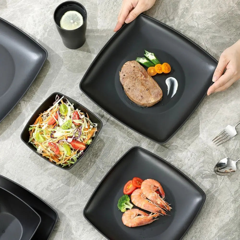 16-piece square plastic dinnerware set by šš ššš š¹šššš š»šššš š
