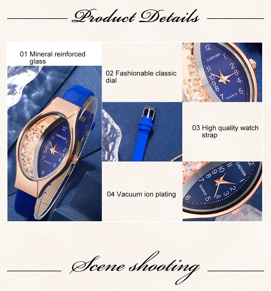 Six women's fashion quartz watches with black dial and silver bands from 𝕄𝕔 𝕋𝕙𝕖 𝔹𝕝𝕒𝕔𝕜 𝔻𝕚𝕒𝕞�