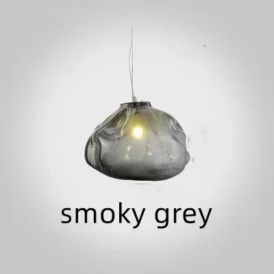 Modern Cloud Design Smoky Grey Glass Pendant Light Art Hanging Lamp Decorative Blown Glass Pendant Lamp Restaurant Chandelier - https://mohammadcollection.com