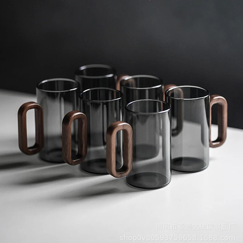Glass mug with wooden handle from ๐๐ ๐๐๐ ๐น๐๐๐๐ ๐ป๐๐๐๐ ๐๏ฟฝ