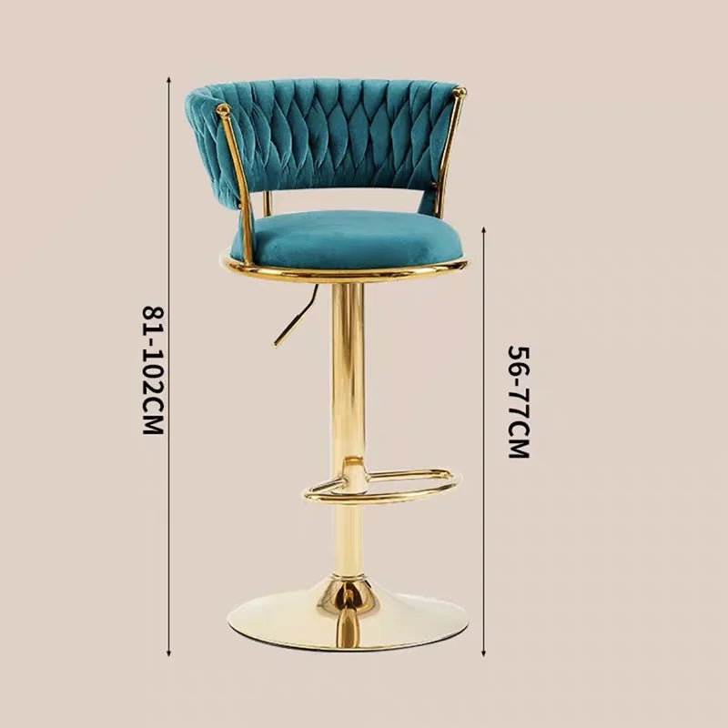 Rotating Lifting Bar Chair, High Foot Stool, Nordic Furniture, Backrest, Velvet Bar Stool, Bar Stools For Kitchen, Counter Stool - ๐๐ฎ ๐๐๐ ๐น๐๐๐๐ ๐ป๐๐๐๐ ๐๐