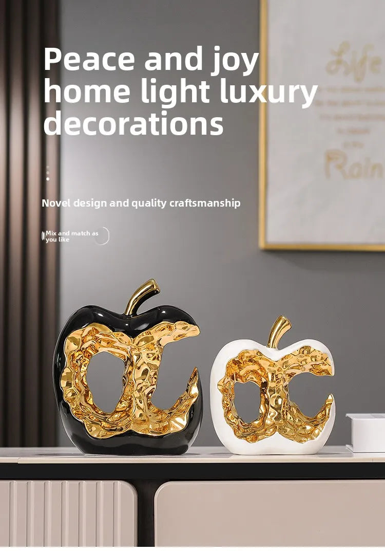 Light Luxury Home Decor Ceramic Apple Ornament Modern Living Room TV Cabinet Wine Cabinet High-end Art Decorative Figurines Gift - ๐๐ฎ ๐๐๐ ๐น๐๐๐๐ ๐ป๐๐๐๐ ๐๐