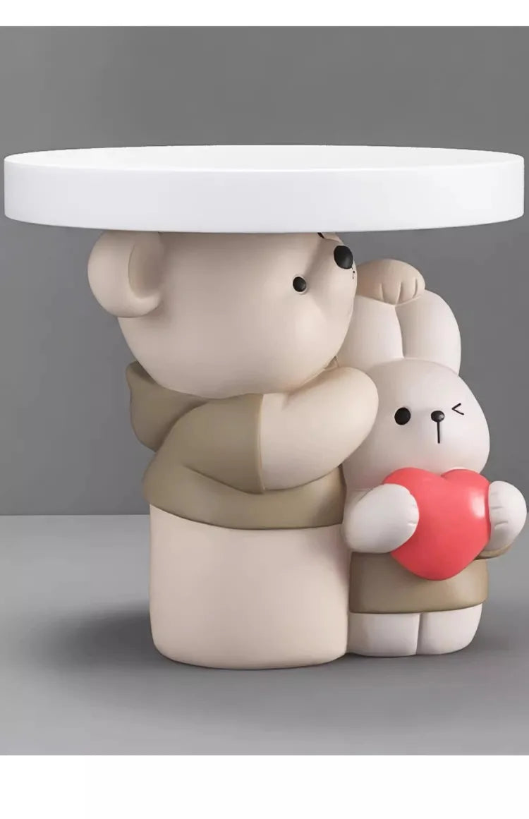 Cream Style Home Decor Parent-child Bear Statue Coffee Table Creative Livingroom Sofa Side Table Bedroom Bedside Table Furniture - ๐๐ฎ ๐๐๐ ๐น๐๐๐๐ ๐ป๐๐๐๐ ๐๐