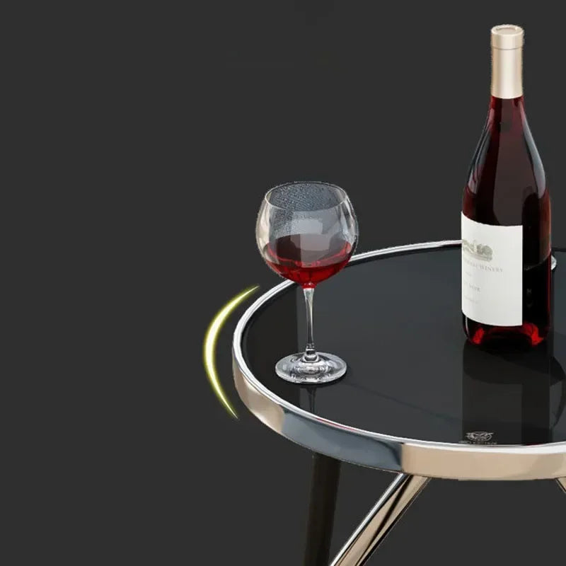 Modern glass and stainless steel sofa side table by ๐๐ ๐๐๐ ๐น๐๐๐๐ ๐ป๐๐๐๐ ๏ฟฝ