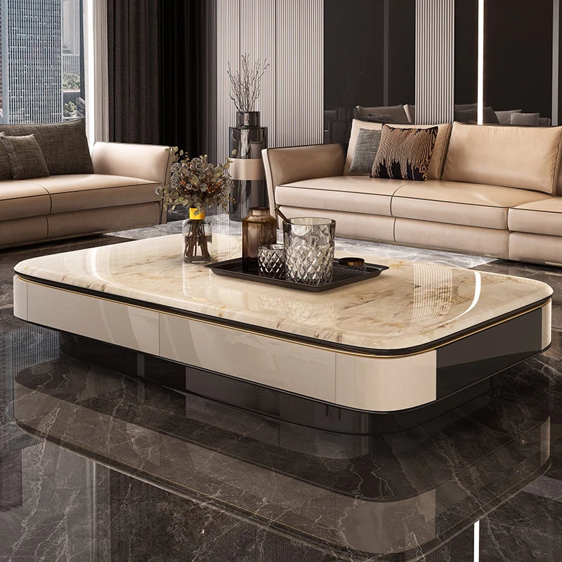 Modern minimalist black glass home table with slate microcrystalline stone surface, extended 1.5 feet, by ๐๐ ๐๐๐ ๐น๐๐๐๐ ๐ป๏ฟฝ