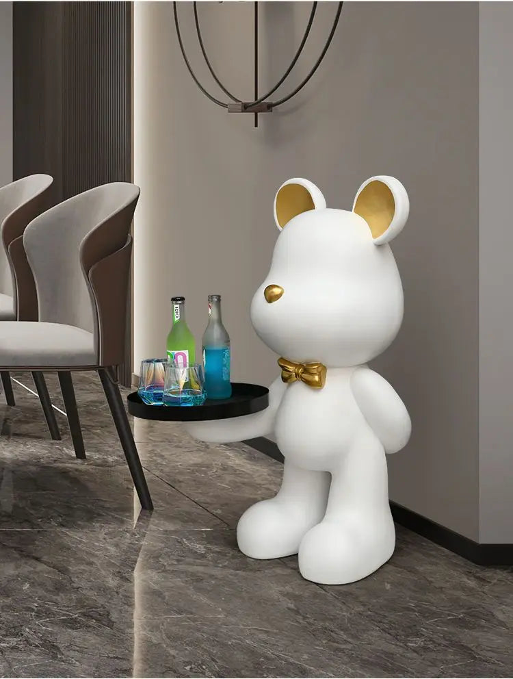 Home Decor Creative Doll Bear Floor Ornament Living Room Trend Soft Decoration Welcome Reception Storage Tray Animal Statue Gift - 𝕄𝕮 𝕋𝕙𝕖 𝔹𝕝𝕒𝕔𝕜 𝔻𝕚𝕒𝕞𝕠𝕟𝕕