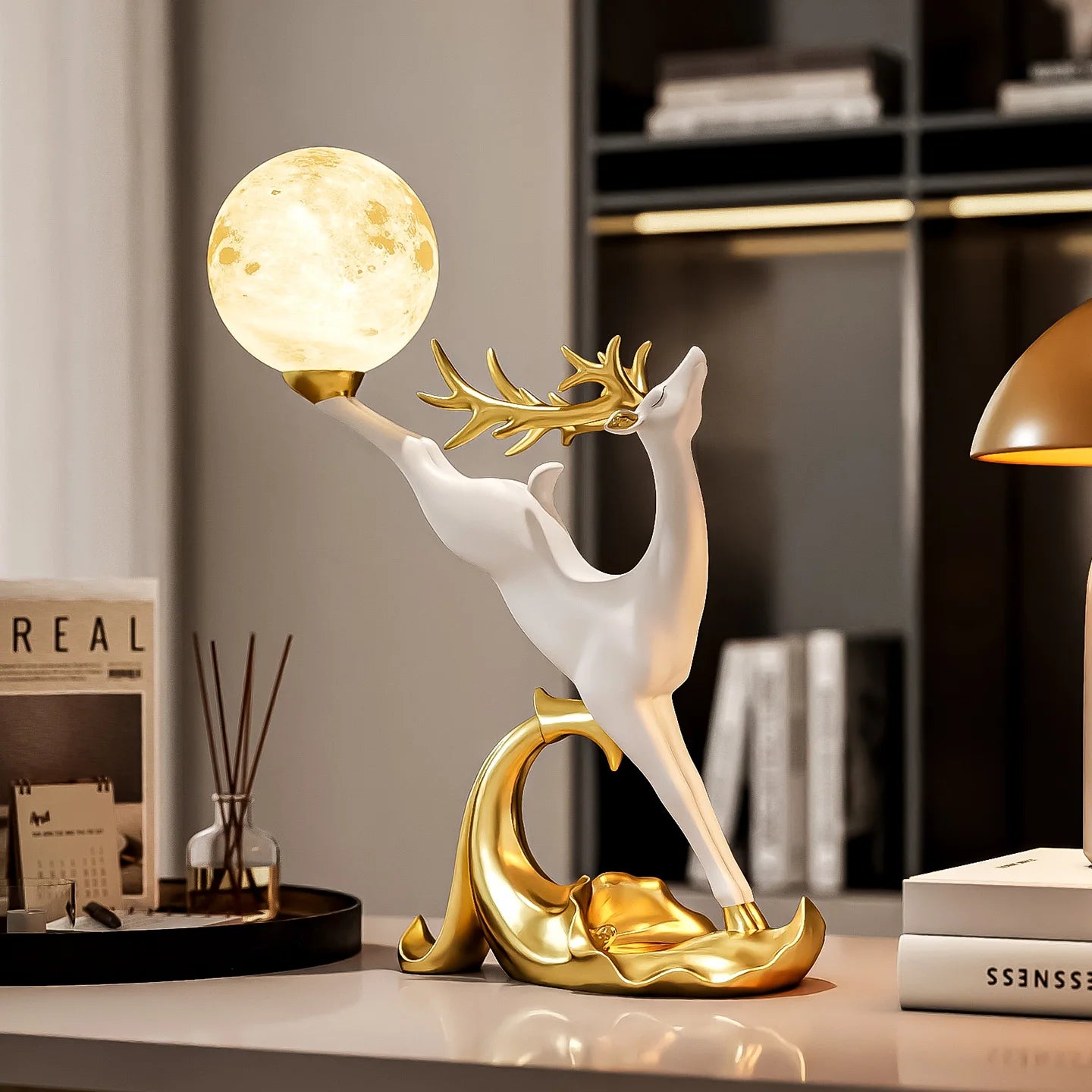 Nordic Luxury Home Decor Deer Figurine Ornament Living Room TV Cabinet Wine Cabinet Office Desk Decoration Housewarming Gift - ๐๐ฎ ๐๐๐ ๐น๐๐๐๐ ๐ป๐๐๐๐ ๐๐