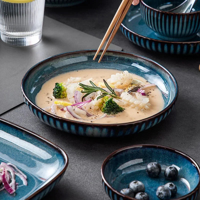 Blue kiln glaze ceramic plate from 𝕄𝕔 𝕋𝕙𝕖 𝔹𝕝𝕒𝕔𝕜 𝔻𝕚𝕒𝕞𝕠𝕟�
