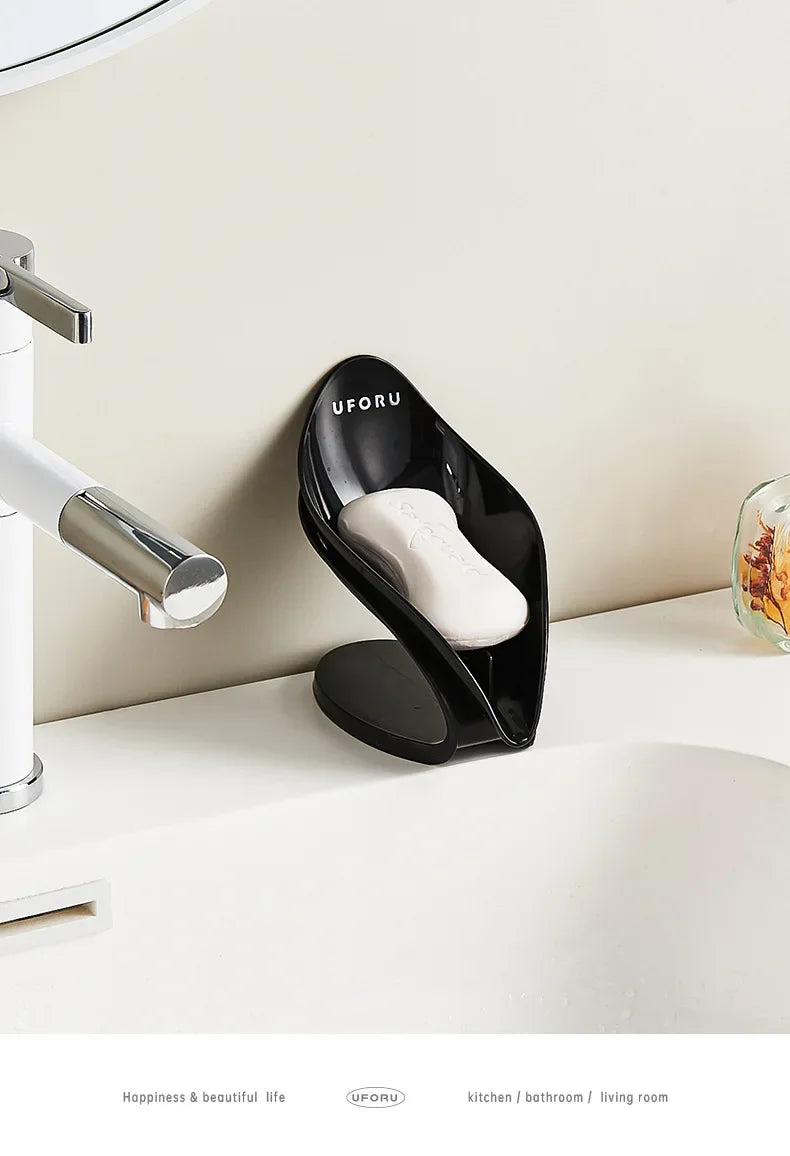 Modern Light Luxury Bathroom Soap Holder - Multi-Functional Countertop Storage Box with Self-Draining Design & Leak-Proof Base - https://mohammadcollection.com