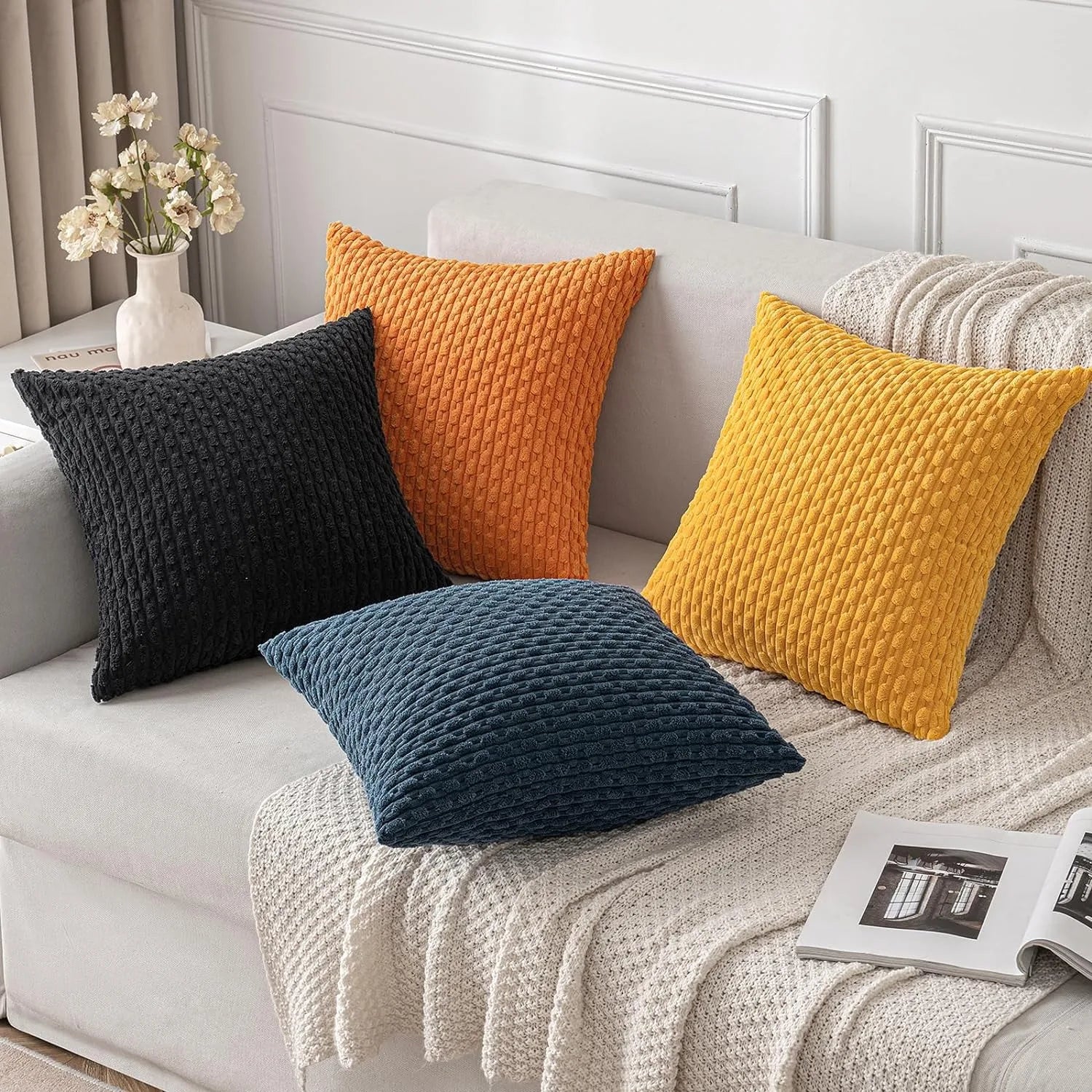 Dark green 16x16 inch corduroy throw pillow cover by 𝕄𝕔 𝕋𝕙𝕖 𝔹𝕝𝕒𝕔𝕜 𝔻𝕚𝕒𝕞