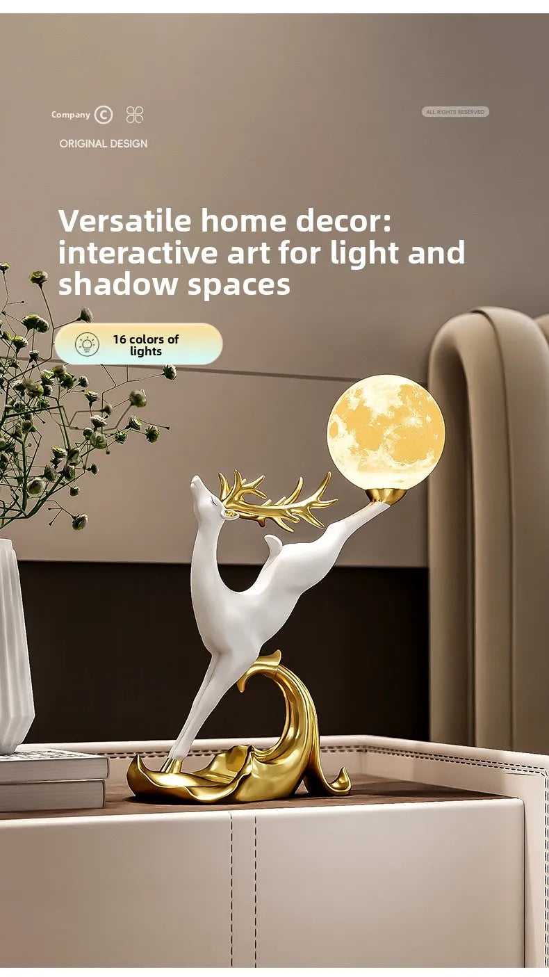 Nordic Luxury Home Decor Deer Figurine Ornament Living Room TV Cabinet Wine Cabinet Office Desk Decoration Housewarming Gift - ๐๐ฎ ๐๐๐ ๐น๐๐๐๐ ๐ป๐๐๐๐ ๐๐
