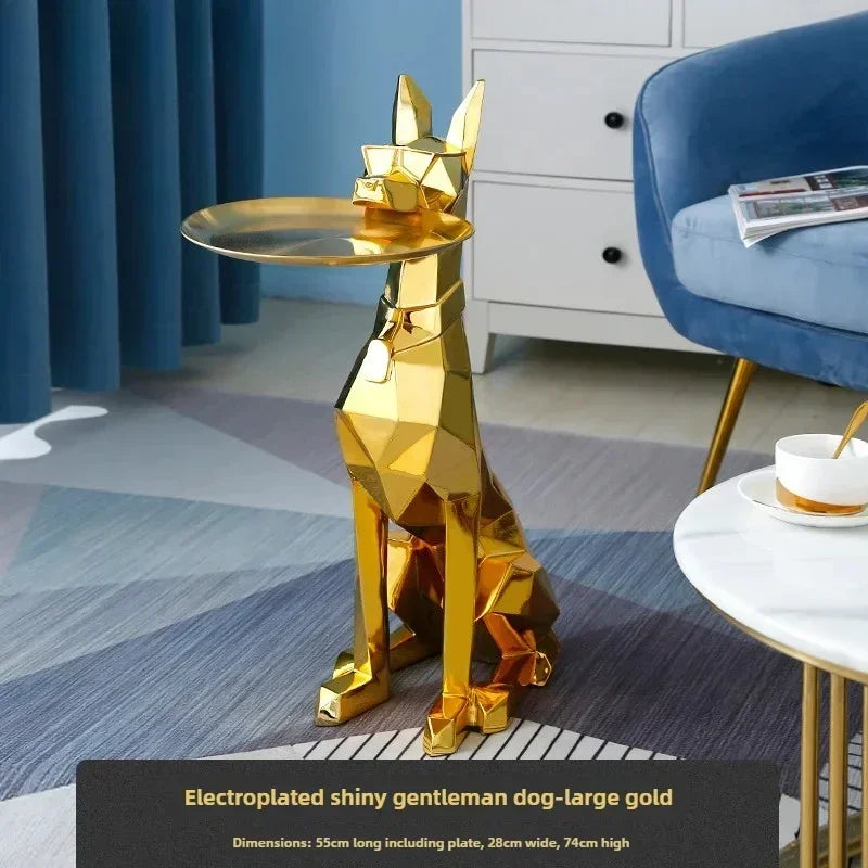 Nordic High-grade Resin Gentleman Dog Home Decoration High-value Guardian Gentleman Dog Decoration Floor Ornament Decoration - https://mohammadcollection.com