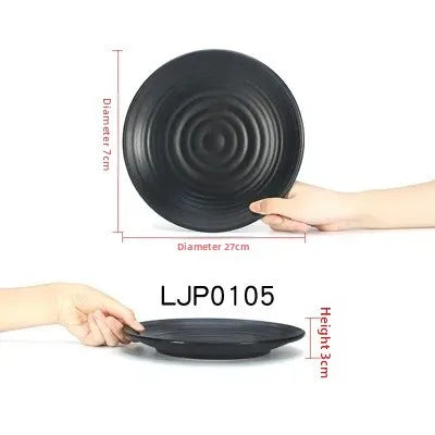 Black melamine bone plate BBQ cover from MC The Black Diamonds, designed to protect and cover barbecue serving plates.