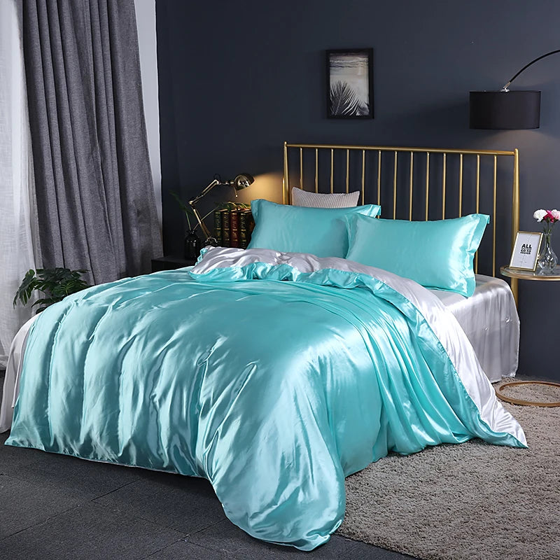 Black satin bedding set by 𝕄𝕔 𝕋𝕙𝕖 𝔹𝕝𝕒𝕔𝕜 𝔻𝕚𝕒𝕞𝕠𝕟𝕕