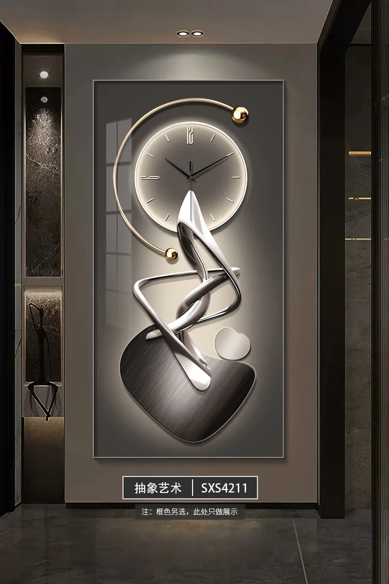 Modern Design Wall Clock Living Room Entrance Corridor Wall Decor Mute Digital Clock Large Abstract Hanging Painting Wall Watch - ๐๐ฎ ๐๐๐ ๐น๐๐๐๐ ๐ป๐๐๐๐ ๐๐