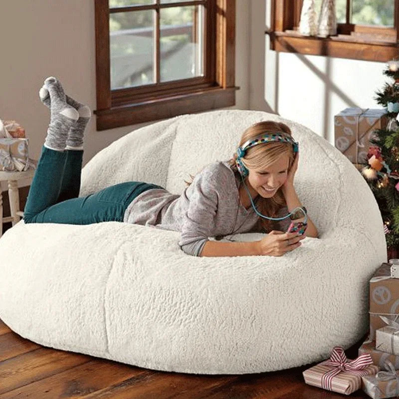 2025 New Bean Bag Sofa Bed Pouf No Filling Stuffed Giant Beanbag Ottoman Relax Lounge Chair Tatami Futon Floor Seat Furniture - https://mohammadcollection.com
