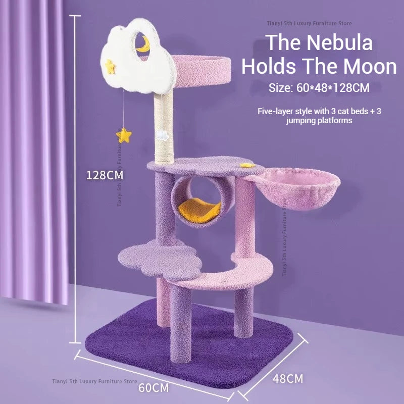 MC THE BLACK DIAMOND designer Danish cat condo house with space capsule-inspired climbing frame and luxury Nordic style for cats.