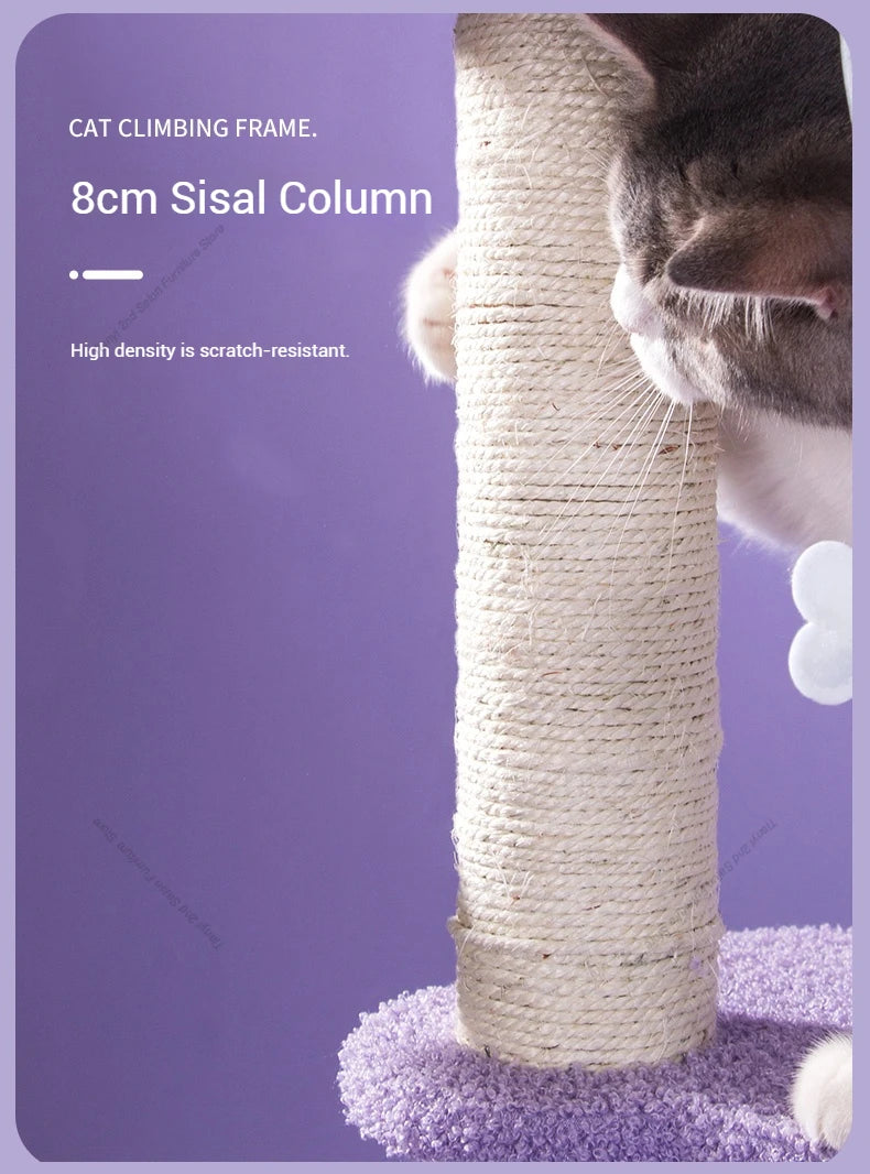 MC The Black Diamond Nordic Space Capsule Cat Climbing Frame with condos, designed for feline play and relaxation.