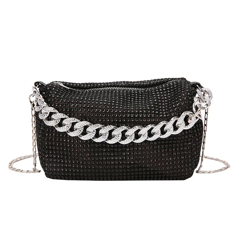 Bright diamond-patterned MC THE BLACK DIAMOND hand bag featuring a fashionable messenger style with a sleek design.