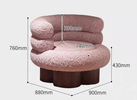 MC THE BLACK DIAMOND SS French Pebble Sofa sectional with large green fabric flat layer and special-shaped love module, modern design