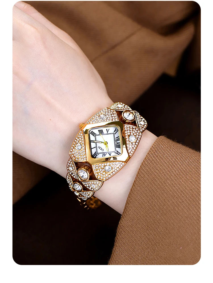 Womenโs luxury brand diamond-inlaid bracelet watch by ๐๐ ๐๐๐ ๐น๐๐๐๐ ๐ป๐๐๐๐ ๏ฟฝ