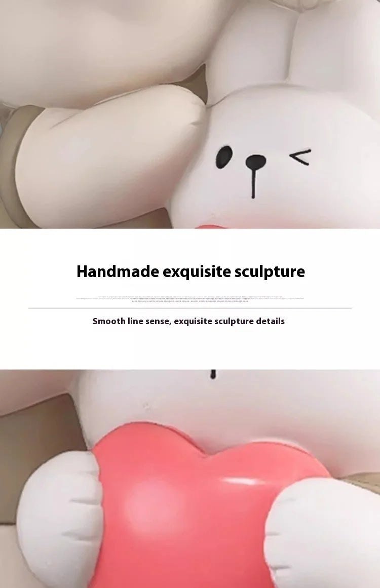 Cream Style Home Decor Parent-child Bear Statue Coffee Table Creative Livingroom Sofa Side Table Bedroom Bedside Table Furniture - ๐๐ฎ ๐๐๐ ๐น๐๐๐๐ ๐ป๐๐๐๐ ๐๐