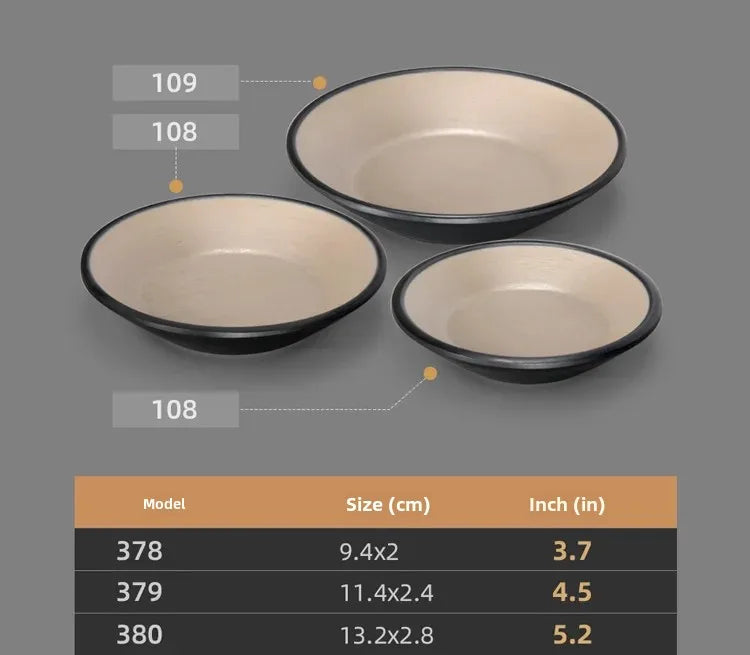 Rectangular Japanese-style melamine dinner plates with durable coatings, ideal for barbecues and serving in a modern kitchen.