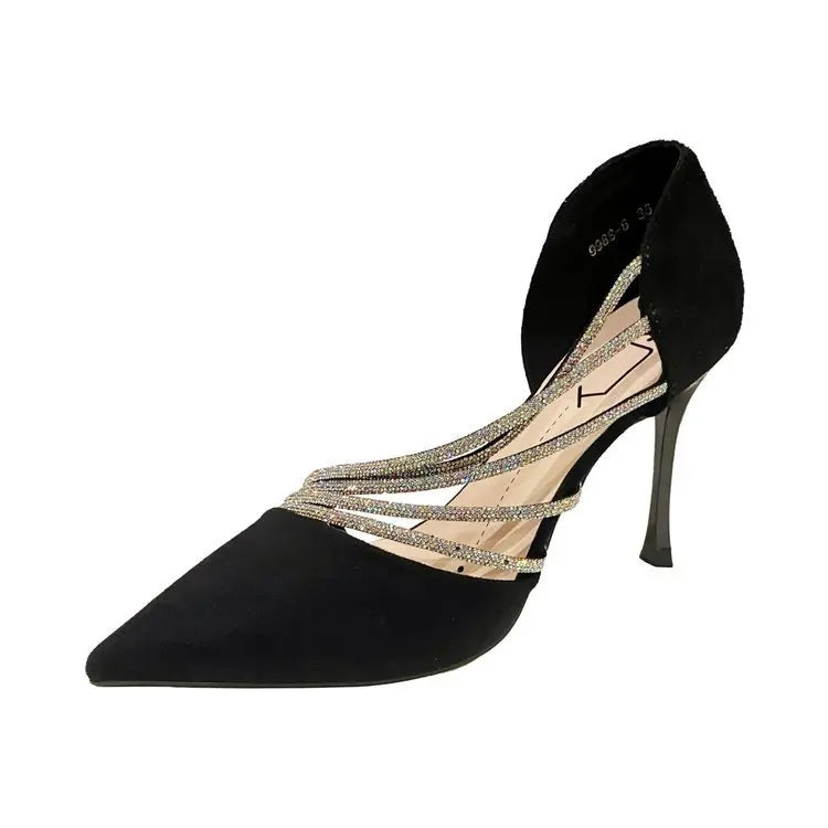 Elegant women's black evening party high heels by 𝕄𝕔 𝕋𝕙𝕖 𝔹𝕝𝕒𝕔𝕜 𝔻𝕚𝕒𝕞𝕠𝕟