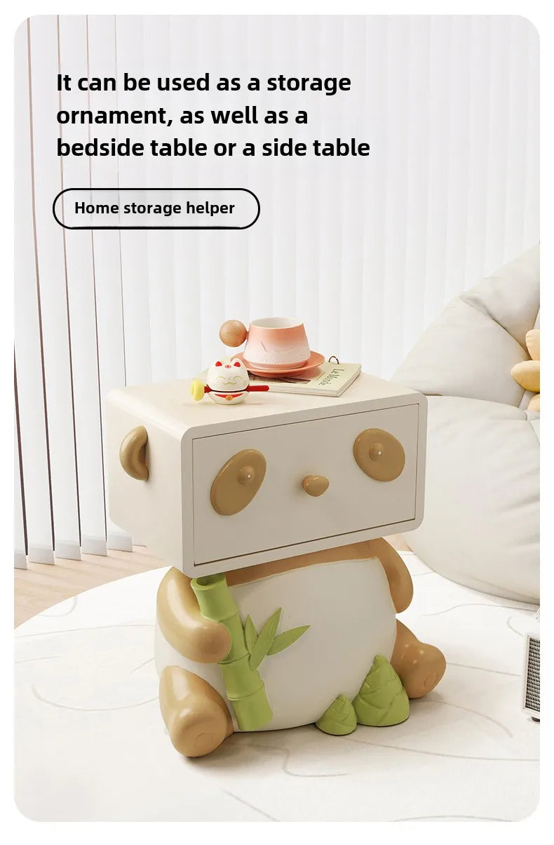 Cute Panda Bedside Table, Creative Floor Storage Ornament, Living Room, Bedroom, Sofa, Side Cabinet, Home Decoration, Furniture - ๐๐ฎ ๐๐๐ ๐น๐๐๐๐ ๐ป๐๐๐๐ ๐๐