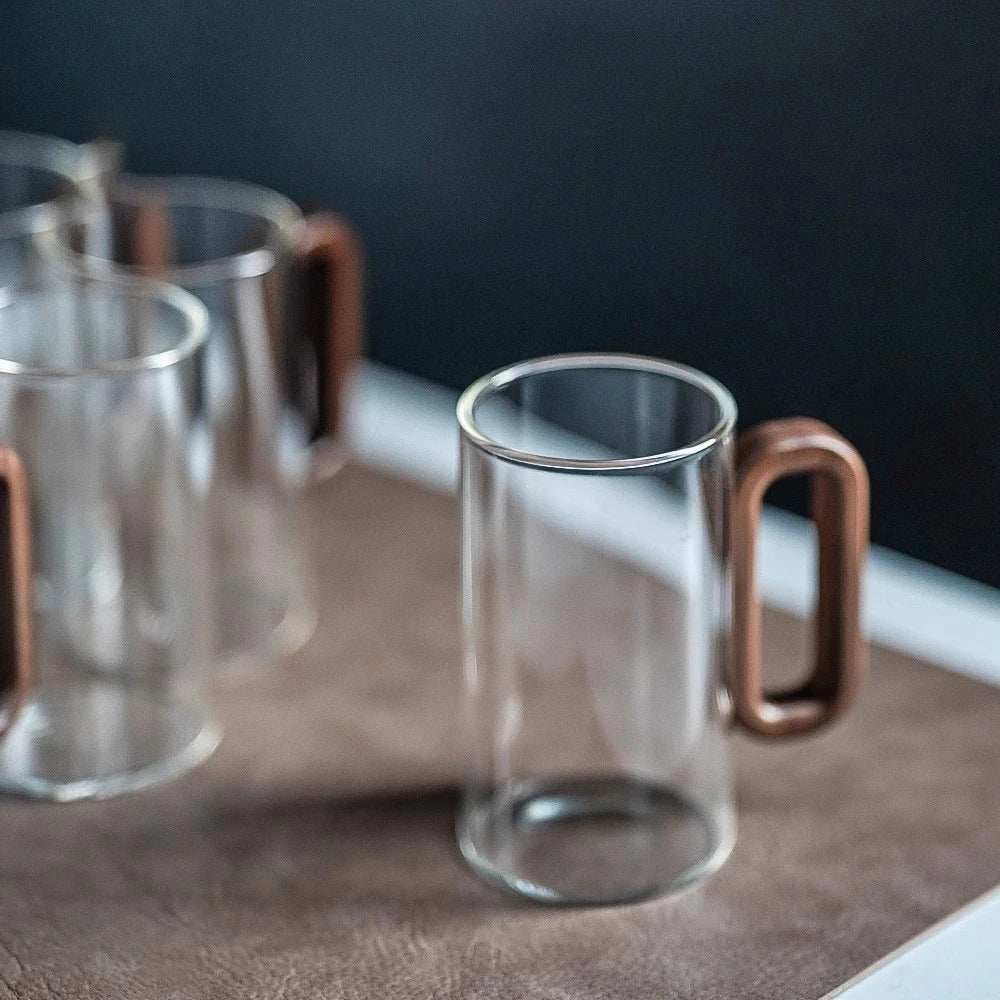 Glass mug with wooden handle from ๐๐ ๐๐๐ ๐น๐๐๐๐ ๐ป๐๐๐๐ ๐๏ฟฝ