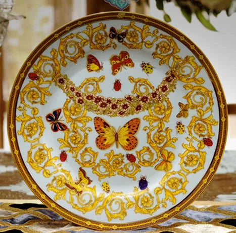 European-style luxury Bone China tableware set with gold butterfly design, includes 58 pieces from ๐๐ ๐๐๐ ๐น๐๐๐๐ ๐ป๐๏ฟฝ