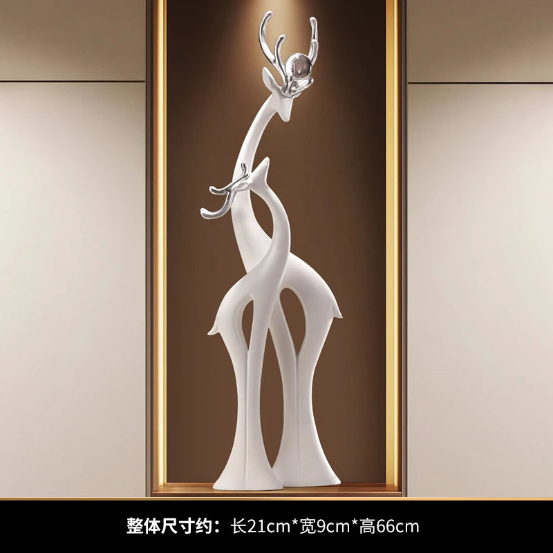 Modern Simple Home Decor Couple Deer Figurine Ornament Light Luxury Living Room TV Cabinet Entrance Desk Decoration Wedding Gift - ๐๐ฎ ๐๐๐ ๐น๐๐๐๐ ๐ป๐๐๐๐ ๐๐