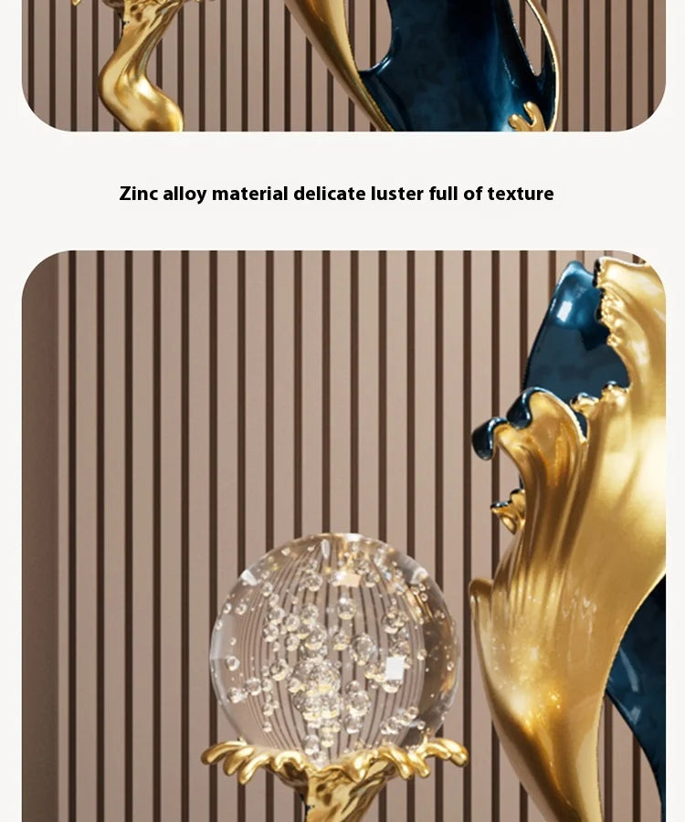 High End Atmosphere Home Accessories Metal Figurine Living Room Feng Shui Ornament Hotel Entrance Niche Office Desk Decoration - ๐๐ฎ ๐๐๐ ๐น๐๐๐๐ ๐ป๐๐๐๐ ๐๐