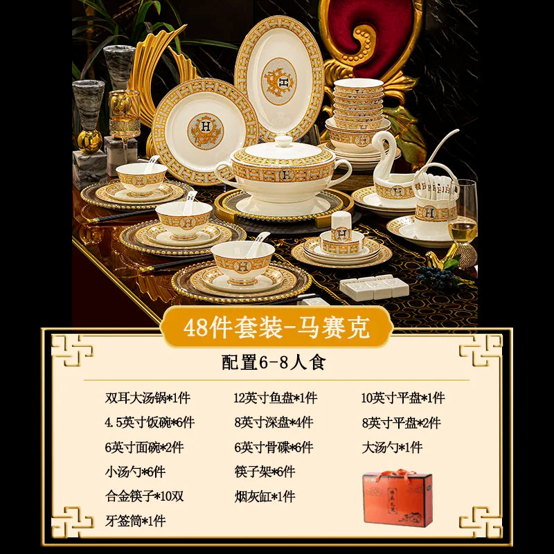 Elegant Bone China luxury dinnerware set by ๐๐ ๐๐๐ ๐น๐๐๐๐ ๐ป๐๐๐๐ ๐