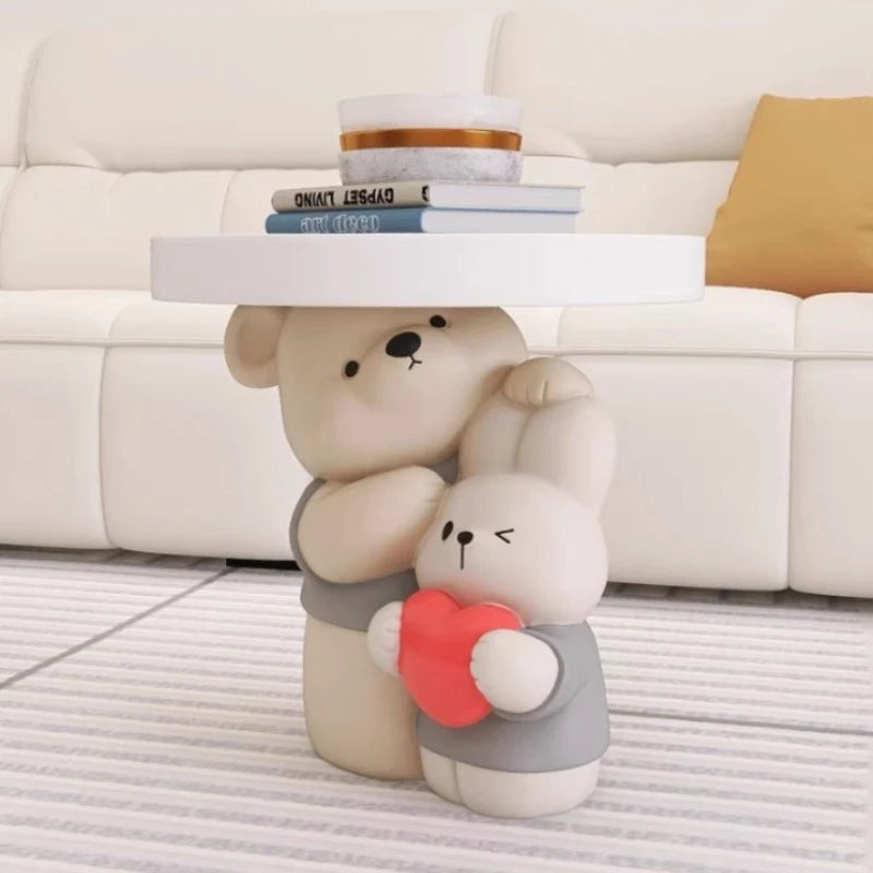 Cream Style Home Decor Parent-child Bear Statue Coffee Table Creative Livingroom Sofa Side Table Bedroom Bedside Table Furniture - ๐๐ฎ ๐๐๐ ๐น๐๐๐๐ ๐ป๐๐๐๐ ๐๐