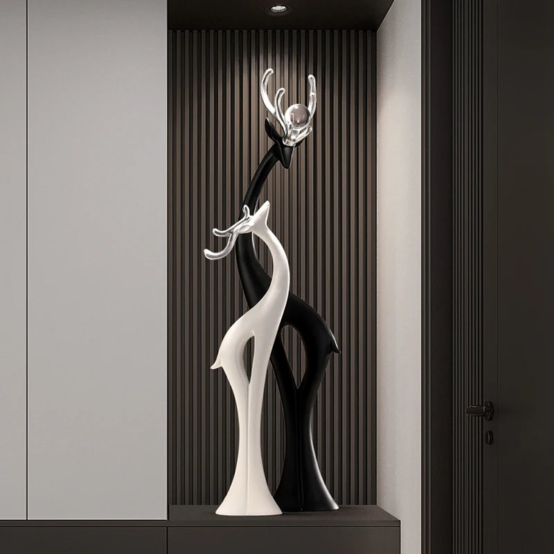 Modern Simple Home Decor Couple Deer Figurine Ornament Light Luxury Living Room TV Cabinet Entrance Desk Decoration Wedding Gift - ๐๐ฎ ๐๐๐ ๐น๐๐๐๐ ๐ป๐๐๐๐ ๐๐