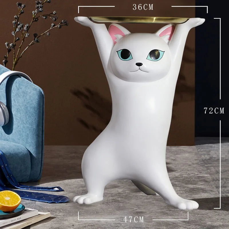 MOMO Enchanting Cat Coffee Table Welcome Large Living Room TV Stand Sofa Next To Floor Tray Housewarming Gift Large Ornaments - https://mohammadcollection.com